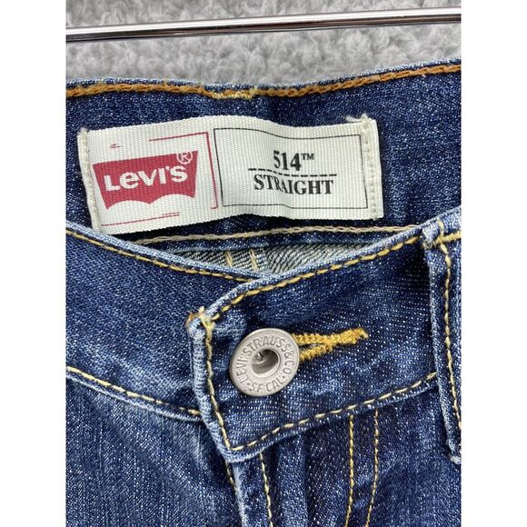 Levi's 514 Jeans Boys Size 16R 28x28 Straight Leg Medium Wash Blue Denim Jeans - Picture 2 of 8